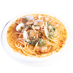 アサリの塩味のスパゲッティ