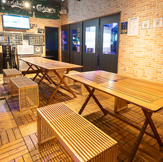 ＢＢＱができちゃうテラス風のお席は、個室としてもご利用可能！