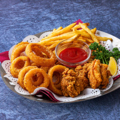 料理メニュー写真&nbsp;揚げ物バラエティプレート3種盛り