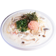 たらことキノコのクリームスパゲッティ