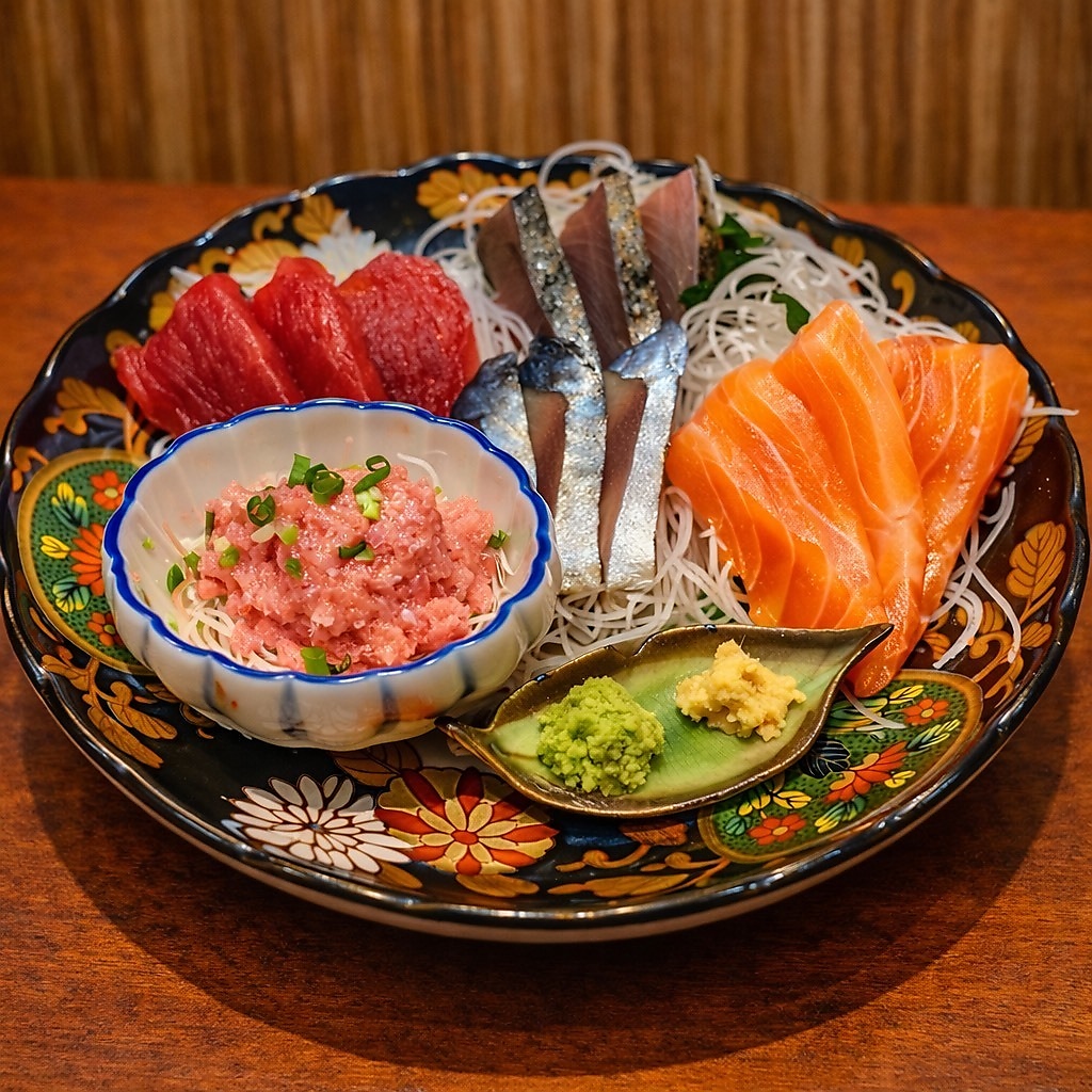 【刺身】新鮮魚介は刺身でもお楽しみいただけます！全国から厳選した日本酒と合わせるのもオススメ♪