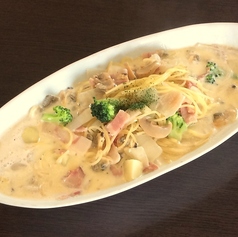 【濃厚クリーミー】アサリの旨味たっぷり♪具だくさんクラムチャウダー風スパゲッティーの写真