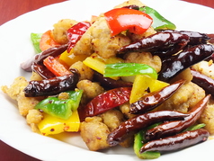 鶏肉の麻辣炒め