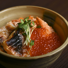 鮭ハラスいくら丼~出汁で〆~