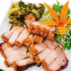 皮パリパリ豚バラ焼き