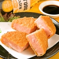 料理メニュー写真 厚切りハムカツ/豚バラニンニク