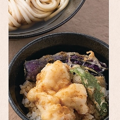 鶏天丼 きほんのうどんセット