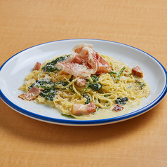 生ハムと蓮根のクリームパスタ