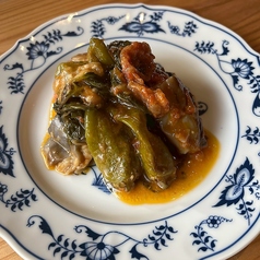 茄子と唐辛子のトマト煮
