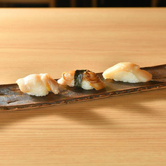 貝握り三種盛り