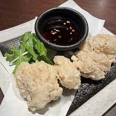 とりもも肉の唐揚げ ネギ醤油ソース