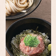 まぐろたたき丼 きほんのうどんセット