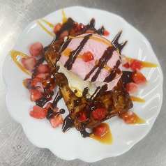 ワッフル(アイス添え)