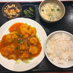 海老チリ定食