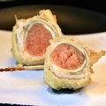 料理メニュー写真&nbsp;明太チーズ大葉豚バラ巻天
