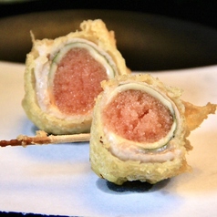 明太チーズ大葉豚バラ巻天