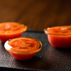 冷やしトマト　土佐酢ジュレ