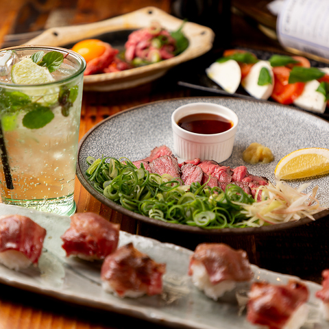 大宮駅徒歩2分★送別会や記念日に人気の肉バル★黒毛和牛含む飲み放題付コース5500円