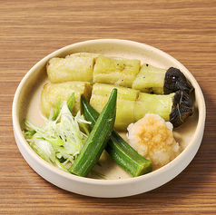 焼きなすとオクラのお浸し
