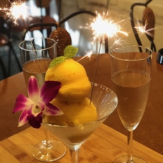 誕生日デザートorシャンパンサービス