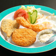 ミックスフライ定食