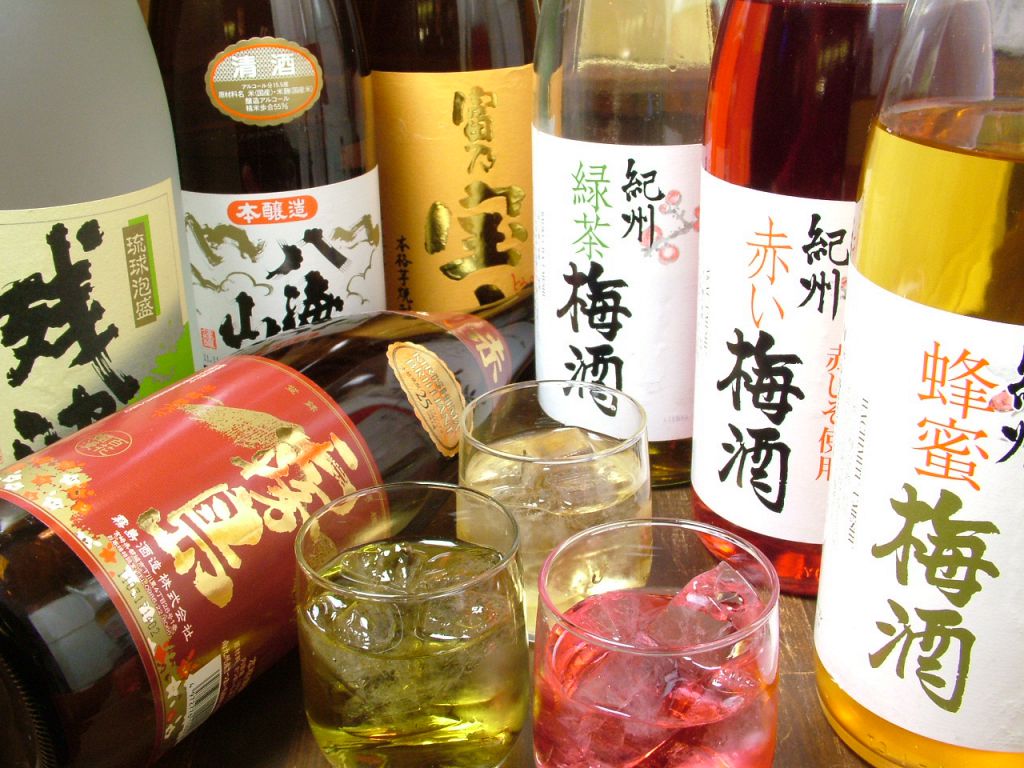 梅酒や希少な焼酎の種類が増えました♪会社宴会・合コン・女子会に