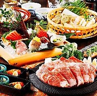 【特価】飛騨牛　鮮魚和食コース3H飲み放題付3500円