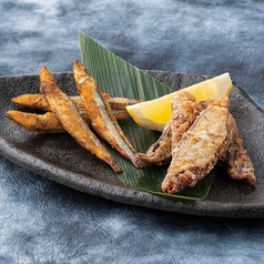 桜島灰干し鰹腹皮ときびなごの鹿児島魚介2種香味揚げ