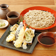 大海老と野菜の天ぷらせいろそば