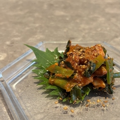 生タコと万能ネギの自家製キムチ