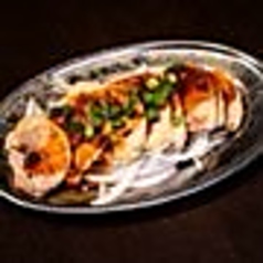 蒸し鶏の四川ソースかけ
