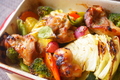 料理メニュー写真 国産鶏と野菜のグリル
