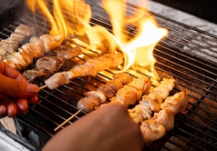 豚バラ/とり皮/四つ身/砂ずり/とりハツ/せせり/ぼんじり/ささみ/ウインナー/なすチーズ/白ネギ