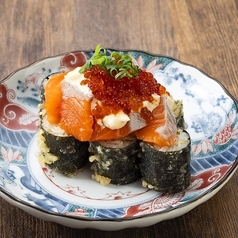 天ぷら寿司 サーモンいくら