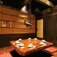 大人気のゆったりくつろげる掘りごたつ完全個室