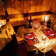 少人数から利用できる完全個室も多数ご用意