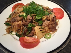 京筍と国産牛の鉄板焼