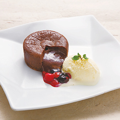 フォンダンショコラとバニラアイス