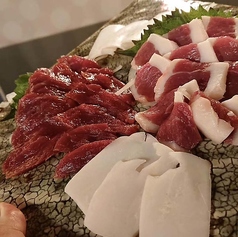 馬刺し三種盛り合わせ