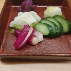 京都錦の打田さんの漬物盛り合わせ