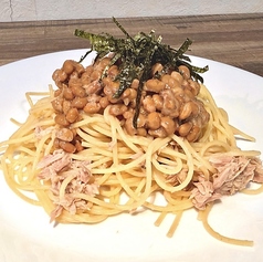 納豆とツナのパスタ