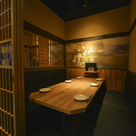 全席扉付き完全個室の上質な和空間