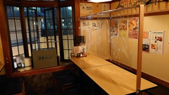 お客様が安心してご飲食のために♪各席に【飛沫感染防止用のガード】を設置しております。