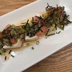 豆腐とアボカドの塩だれネギソース
