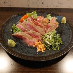 但馬牛霜降り炙り刺し