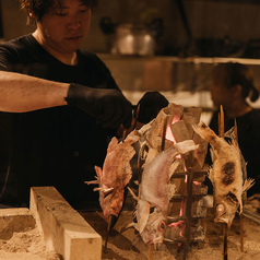 炉端で焼いた 本日の焼き魚