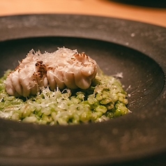 真タチと春菊の押麦リゾット