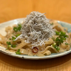 しらすと九条葱のきしめんペペロンチーノ