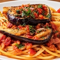 料理メニュー写真&nbsp;ベーコンとナスのトマトソース