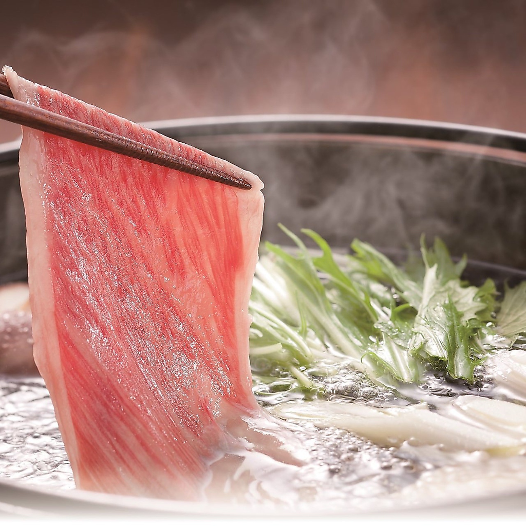 しゃぶしゃぶのお肉はご当地ブランド牛を使用♪